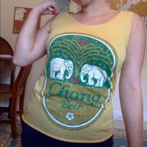 Yellow Chang Beer Tank Top from Thailand